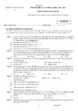 Đề thi khảo sát cuối năm môn Hóa học lớp 10 năm 2016-2017 - THPT Thanh Oai B - Mã đề 284