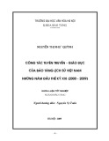 Tóm tắt Khóa luận tốt nghiệp khoa Bảo tàng học: Công tác tuyên truyền - giáo dục của Bảo tàng Lịch sử Việt Nam những năm đầu thế kỷ XXI (2000 – 2009)