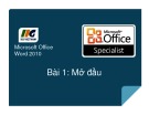 Bài giảng Microsoft Office Word 2010: Bài 1 - Nguyễn Quốc Sử