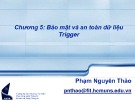 Bài giảng Hệ quản trị cơ sở dữ liệu: Chương 5.1 - Phạm Nguyên Thảo