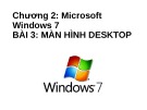 Bài giảng Hệ điều hành windows: Chương 2 (Bài 3) - Nguyễn Quốc Sử