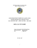 Tóm tắt Khóa luận tốt nghiệp khoa Văn hóa du lịch: Giải pháp phát triển du lịch làng nghề khảm trai Chuôn Ngọ xã Chuyên Mỹ - Phú Xuyên – Hà Nội