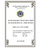 Tóm tắt Khóa luận tốt nghiệp khoa Văn hóa du lịch: Người Thái Đen với sự phát triển du lịch Mường Lò - tỉnh Yên Bái
