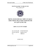 Tóm tắt Khóa luận tốt nghiệp khoa Văn hóa du lịch: Những mảnh trò hay trên sân khấu chèo trong hoạt động kinh doanh du lịch tại Hà Nội