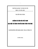 Tóm tắt Khóa luận tốt nghiệp khoa Văn hóa học: Quảng bá văn hoá Việt Nam qua một số kênh truyền hình trên YouTube