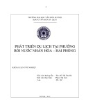 Tóm tắt Khóa luận tốt nghiệp khoa Văn hóa du lịch: Phát triển du lịch tại phường rối nước Nhân Hòa – Hải Phòng