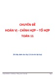 Chuyên đề Hoán vị - Chỉnh hợp - Tổ hợp Toán 11