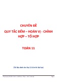 Chuyên đề Quy tắc đếm, hoán vị, chỉnh hợp, tổ hợp Toán 11