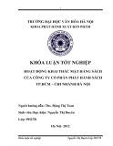 Tóm tắt Khóa luận tốt nghiệp khoa Xuất bản - Phát hành: Hoạt động khai thác mặt hàng sách của Công ty Cổ phẩn Phát hành sách TP.HCM – chi nhánh Hà Nội