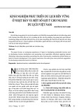 Kinh nghiệm phát triển du lịch bền vững ở Nhật Bản và một số gợi ý cho ngành du lịch Việt Nam