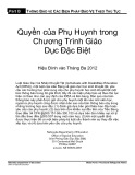 Quyền của phụ huynh trong chương trình giáo dục đặc biệt