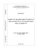 Luận văn Thạc sĩ Khoa học Kỹ thuật điện: Nghiên cứu hệ thống biến tần động cơ khi làm việc ở các tần số khác định mức của động cơ