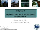 Bài giảng Kinh tế học về kiểm soát ô nhiễm: Chương 4