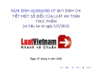 Nghị định 15/2018/NĐ-CP Quy định chi tiết một số điều của Luật An toàn thực phẩm