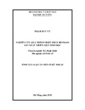 Tóm tắt luận án Tiến sĩ Kỹ thuật: Nghiên cứu quá trình nhiệt phân Biomass sản xuất nhiên liệu sinh học