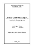 Tóm tắt luận án Tiến sĩ Kinh tế: Nghiên cứu ảnh hưởng của hành vi điều chỉnh lợi nhuận đến tính thông tin của giá cổ phiếu tại Việt Nam