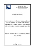 Tóm tắt luận văn Thạc sĩ Tài chính - Ngân hàng: Hoàn thiện công tác thanh tra, giám sát của Ngân hàng Nhà nước - Chi nhánh Đà Nẵng đối với hoạt động tín dụng của các ngân hàng thương mại trên địa bàn