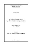 Tóm tắt Luận văn Thạc sĩ Quản trị kinh doanh: Kế toán quản trị chi phí tại Công ty Xăng dầu Quảng Bình