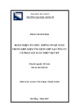 Tóm tắt Luận văn Thạc sĩ ngành Kế toán: Hoàn thiện tổ chức thông tin kế toán trong điều kiện ứng dụng ERP tại Công ty Cổ Phần Sản Suất Thép Việt Mỹ