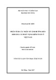Tóm tắt Luận văn Thạc sĩ Kế Toán: Phân tích các nhân tố ảnh hưởng đến khoảng cách kỳ vọng kiểm toán ở Việt Nam