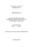 Tóm tắt Luận văn Thạc sĩ Quản trị kinh doanh: Xây dựng hệ thống đo lường Thẻ điểm cân bằng tại Tổng Công ty Cổ phần Dệt May Hòa Thọ