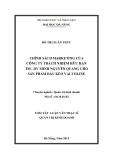 Tóm tắt Luận văn Thạc sĩ Quản trị kinh doanh: Chính sách marketing của Công ty TNHH TM-DV Minh Nguyên Quang cho sản phẩm dầu kéo Valvoline