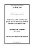 Tóm tắt Luận văn Thạc sĩ Quản trị kinh doanh: Hoàn thiện công tác đánh giá thành tích nhân viên tại Công ty cổ phần tổng hợp Việt Phú
