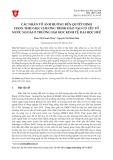 Các nhân tố ảnh hưởng đến quyết định chọn theo học chương trình đào tạo có yếu tố nước ngoài ở trường Đại học Kinh tế, Đại học Huế