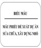 Mẫu phiếu đề xuất dự án sửa chữa, xây dựng nhỏ