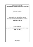 Tóm tắt Luận văn Thạc sĩ ngành Lý luận Mĩ thuật: Tranh dân gian làng sình trong dạy học mĩ thuật ở trường Cao đẳng Sư phạm Nghệ An