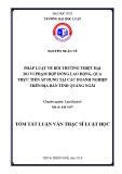 Tóm tắt Luận văn Thạc sĩ Luật học: Pháp luật về bồi thường thiệt hại do vi phạm hợp đồng lao động, qua thực tiễn áp dụng tại các doanh nghiệp trên địa bàn tỉnh Quảng Ngãi
