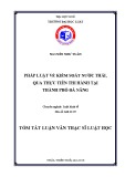 Tóm tắt Luận văn Thạc sĩ Luật học: Pháp luật về kiểm soát nước thải, qua thực tiễn thi hành tại thành phố Đà Nẵng