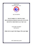 Tóm tắt Luận văn Thạc sĩ Luật học: Trách nhiệm của thương nhân kinh doanh hàng hóa, dịch vụ đối với người tiêu dùng theo quy định của pháp luật Việt Nam