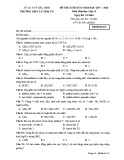 Đề thi học kì 2 môn Hóa học 11 năm 2017-2018 có đáp án - Trường THPT Lý Thái Tổ
