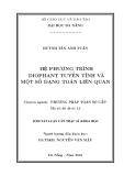 Tóm tắt Luận văn Thạc sĩ Khoa học: Hệ phương trình Diophant tuyến tính và một số dạng toán liên quan