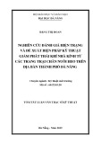 Tóm tắt Luận văn Thạc sĩ Kỹ thuật: Nghiên cứu đánh giá hiện trạng và đề xuất biện pháp kỹ thuật giảm phát thải khí nhà kính từ các trang trại chăn nuôi heo trên địa bàn thành phố Đà Nẵng