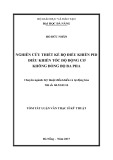 Tóm tắt Luận văn Thạc sĩ Kỹ thuật: Nghiên cứu thiết kế bộ điều khiển PID điều khiển tốc độ động cơ không đồng bộ ba pha