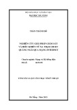 Tóm tắt Luận văn Thạc sĩ Kỹ thuật: Nghiên cứu giải pháp giám sát và điều khiển từ xa trạm 220KV Quảng Ngãi qua mạng internet