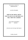 Tóm tắt Luận văn Thạc sĩ Kỹ thuật: Thiết kế hệ thống nhúng cho ứng dụng giải trí thời gian thực trên nền Android