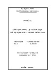 Tóm tắt Luận văn Thạc sĩ Khoa học máy tính: Xây dựng công cụ sinh dữ liệu thử tự động cho chương trình Java