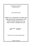 Tóm tắt Luận văn Thạc sĩ Khoa học: Nghiên cứu ảnh hưởng các điều kiện môi trường đến thành phần loài lớp Hai mảnh vỏ (Bivalvia) tại sông Tam Kỳ, tỉnh Quảng Nam