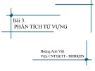 Bài giảng Nhập môn chương trình dịch: Chương 3 - Hoàng Anh Việt