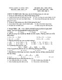 Đề kiểm tra 1 tiết HK 1 môn Hóa 8 năm 2017-2018 lần 2 - Trường THCS Thủy An (Kèm đáp án)