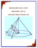 5 đề kiểm tra 1 tiết Hình học lớp 11 năm 2017-2018 có đáp án