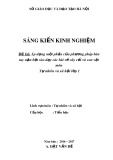 Sáng kiến kinh nghiệm: Áp dụng một phần của phương pháp bàn tay nặn bột vào dạy các bài về cây cối và con vật môn Tự nhiên và xã hội lớp 1