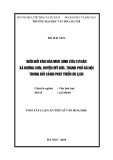 Tóm tắt Luận án Tiến sĩ Văn hóa học: Biến đổi văn hóa mưu sinh của cư dân xã Hương Sơn, huyện Mỹ Đức, thành phố Hà Nội trong bối cảnh phát triển du lịch