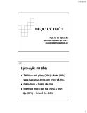 Bài giảng Khoa học Sinh học Thú Y: Bài 1 - PGS. TS. Võ Thị Trà An