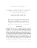 Numerical calculating linear vibrations of third order systems involving fractional operators