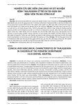 Nghiên cứu đặc điểm lâm sàng và xét nghiệm bệnh Thalassemia ở trẻ em tại khoa nhi bệnh viện trung ương Huế