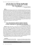 Khảo sát hành vi tự chăm sóc của bệnh nhân đái tháo đường type 2 tại một số xã, phường tỉnh Thừa Thiên Huế
